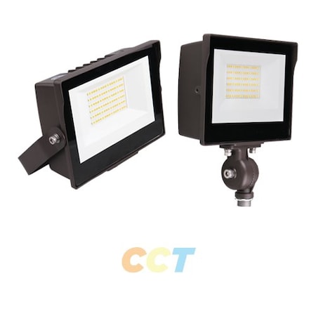 Portor 35W LED Flood Light Luminaire, CCT Selector, Photocell Sensor, U-bracket Mount PT-FLS1-35W-3CCT-UB